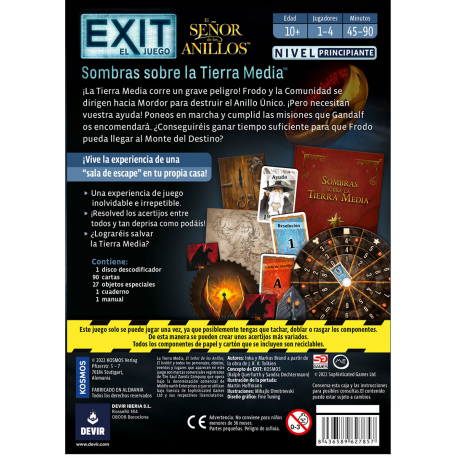 EXIT: EL SEÑOR DE LOS ANILLOS SOMBRAS SOBRE LA TIERRA MEDIA - Imagen 3