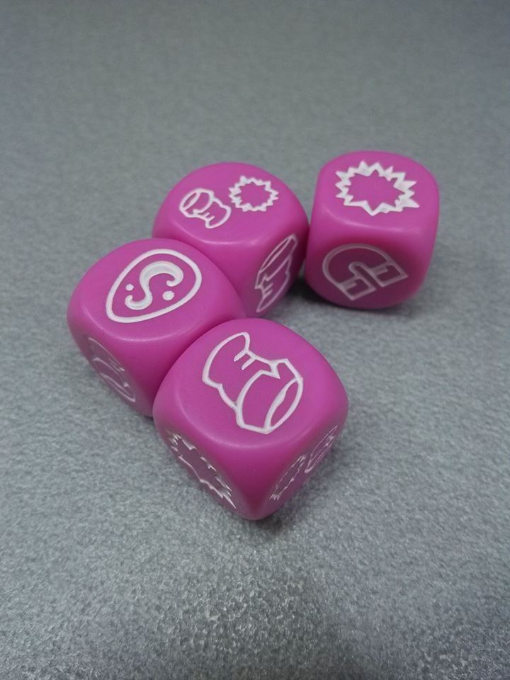 KROSMASTER PACK DE 4 DADOS COLOR ROSA