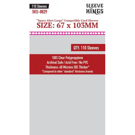 [8829] SLEEVE KINGS SPACE ALERT LARGE COMPATIBLE SLEEVES (67X103MM)
