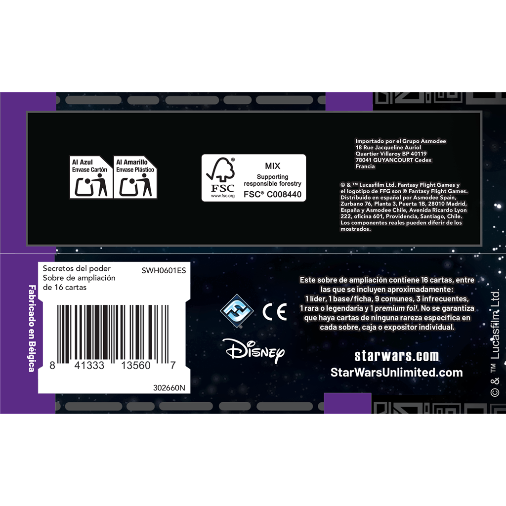Starwars Unlimited: Secretos del Poder Expositor Sobres ESP (24 sobres) - Imagen 6