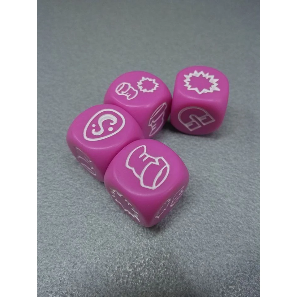 KROSMASTER PACK DE 4 DADOS COLOR ROSA