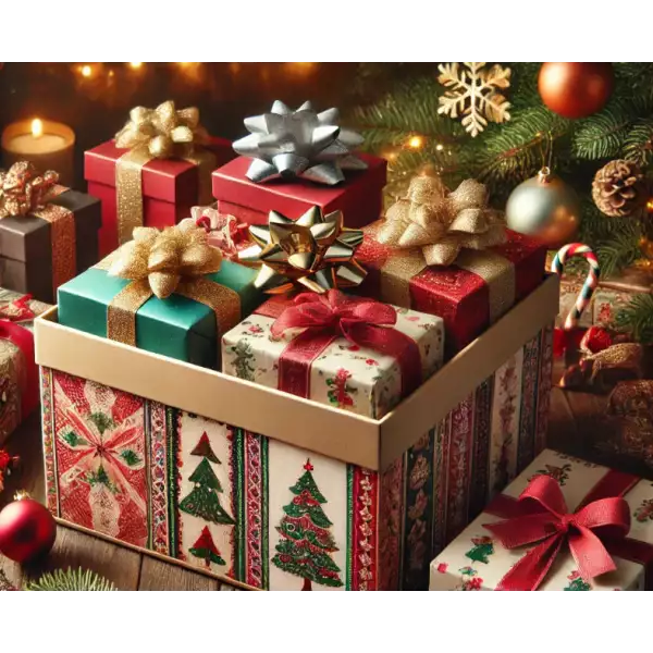 CAJA NAVIDEÑA DE JUEGOS (EMBALADOS LISTOS PARA REGALO)