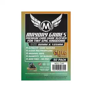 [7148] PREMIUM CUSTOM TINY EPIC KINGDOMS SLEEVES (88 X 125 MM) (PACK OF 50) - Imagen 2