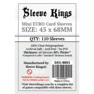 [8803] Sleeve Kings Mini Euro Card Sleeves (45x68mm) - Imagen 2