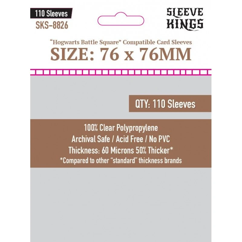 [8826] SLEEVE KINGS HOGWARTS BATTLE SQUARE COMPATIBLE SLEEVES (76X76MM)