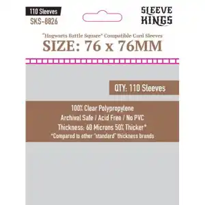 [8826] SLEEVE KINGS HOGWARTS BATTLE SQUARE COMPATIBLE SLEEVES (76X76MM) - Imagen 2