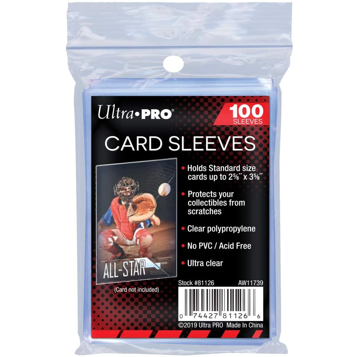 Ultra Pro 100 Pcs Soft Card Sleeves