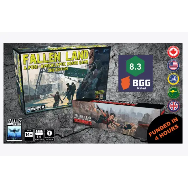 Fallen Land 2nd Edition Big Box &amp; Descendants Expansion (Ingles Dependiente)