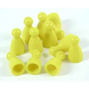 PEONES DE PL&Aacute;STICO DE COLOR AMARILLO PACK DE 10 UNIDADES - Imagen 2